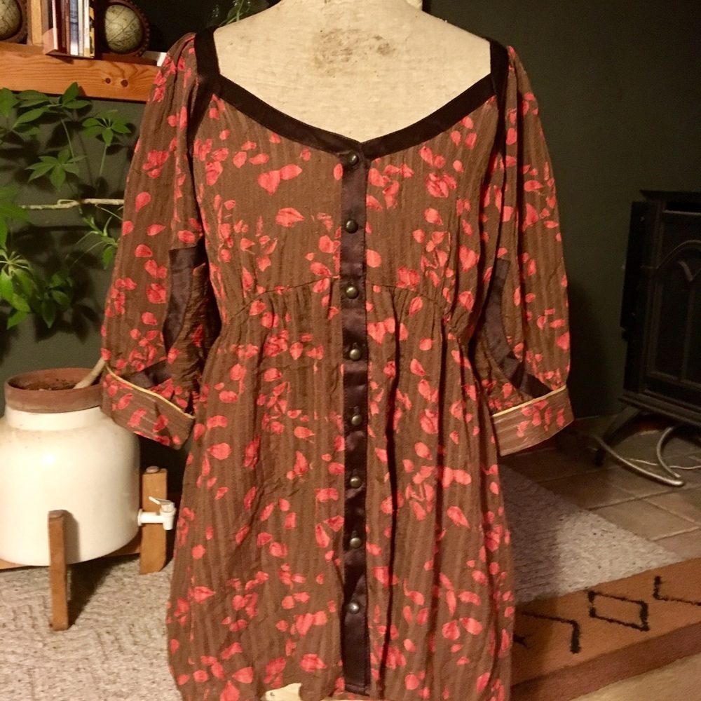Boho silk shirt